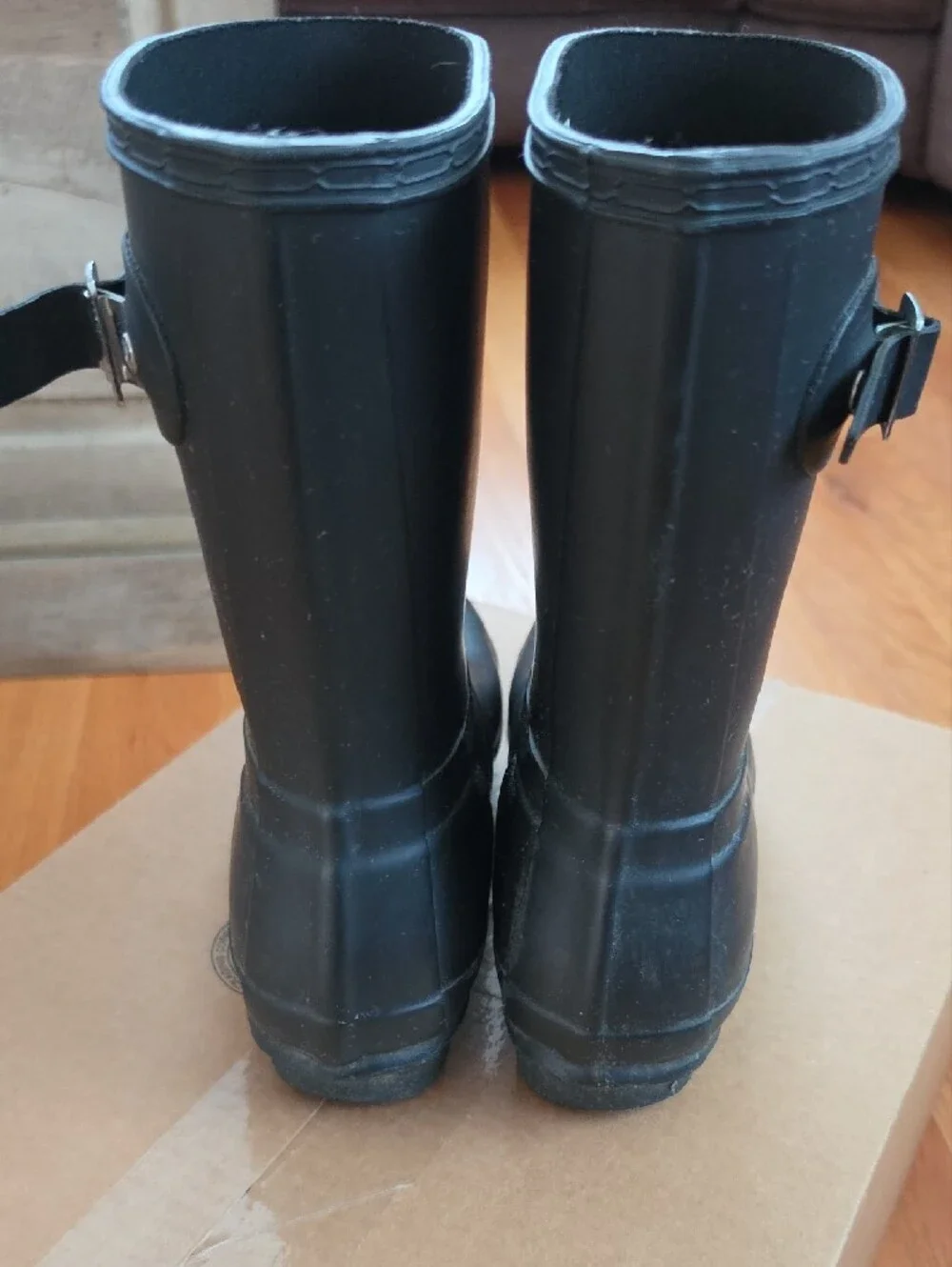 Hunter Matte Black Short Waterproof Rain Boots
